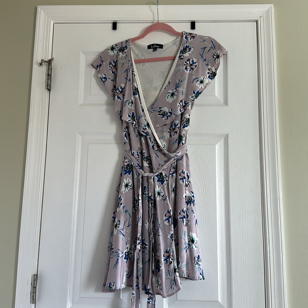 Lulus floral wrap dress.